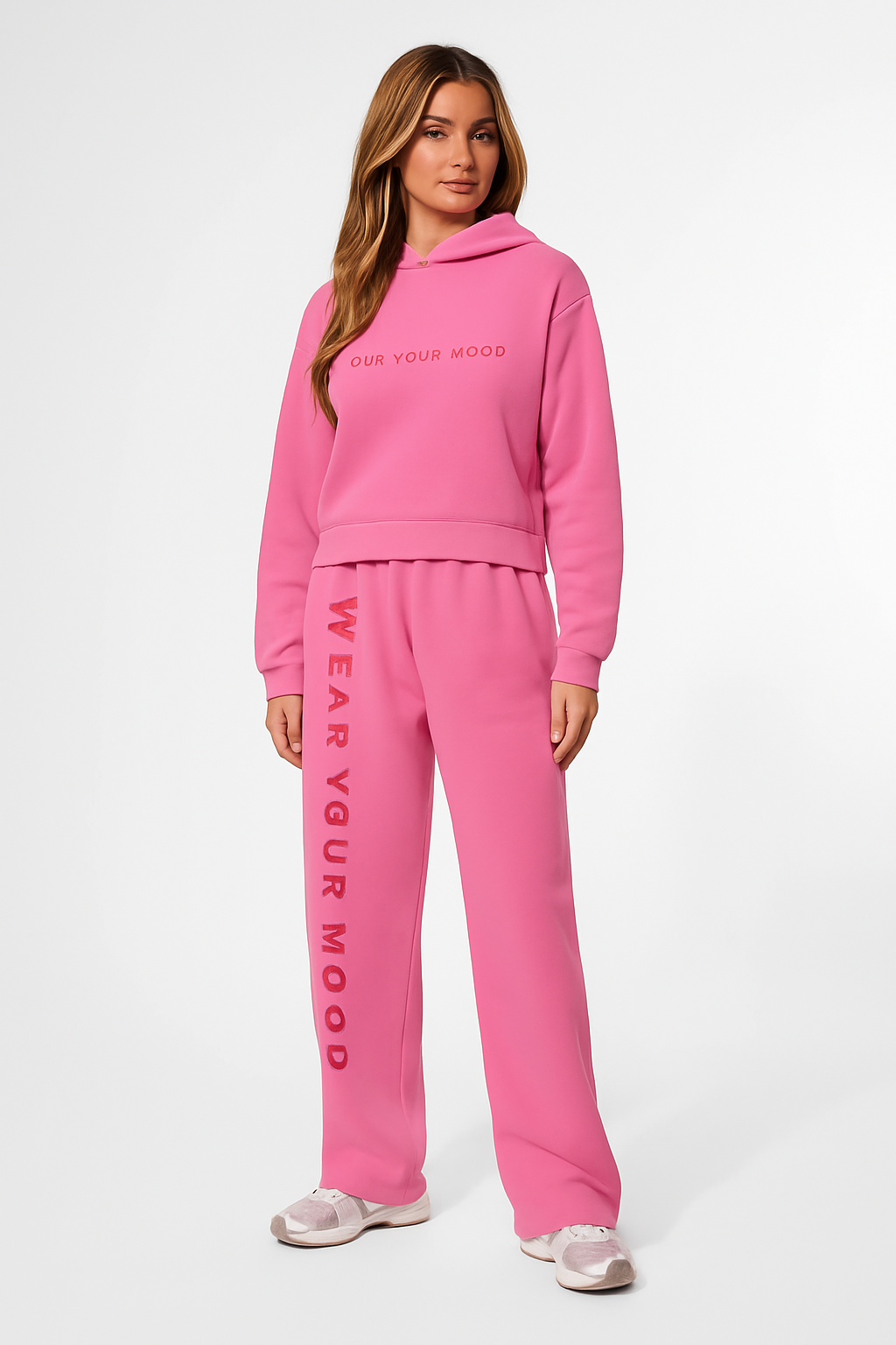 Mood Canvas Set - pairing a cozy organic hoodie with fluid organic wide-leg joggers | Lazypink