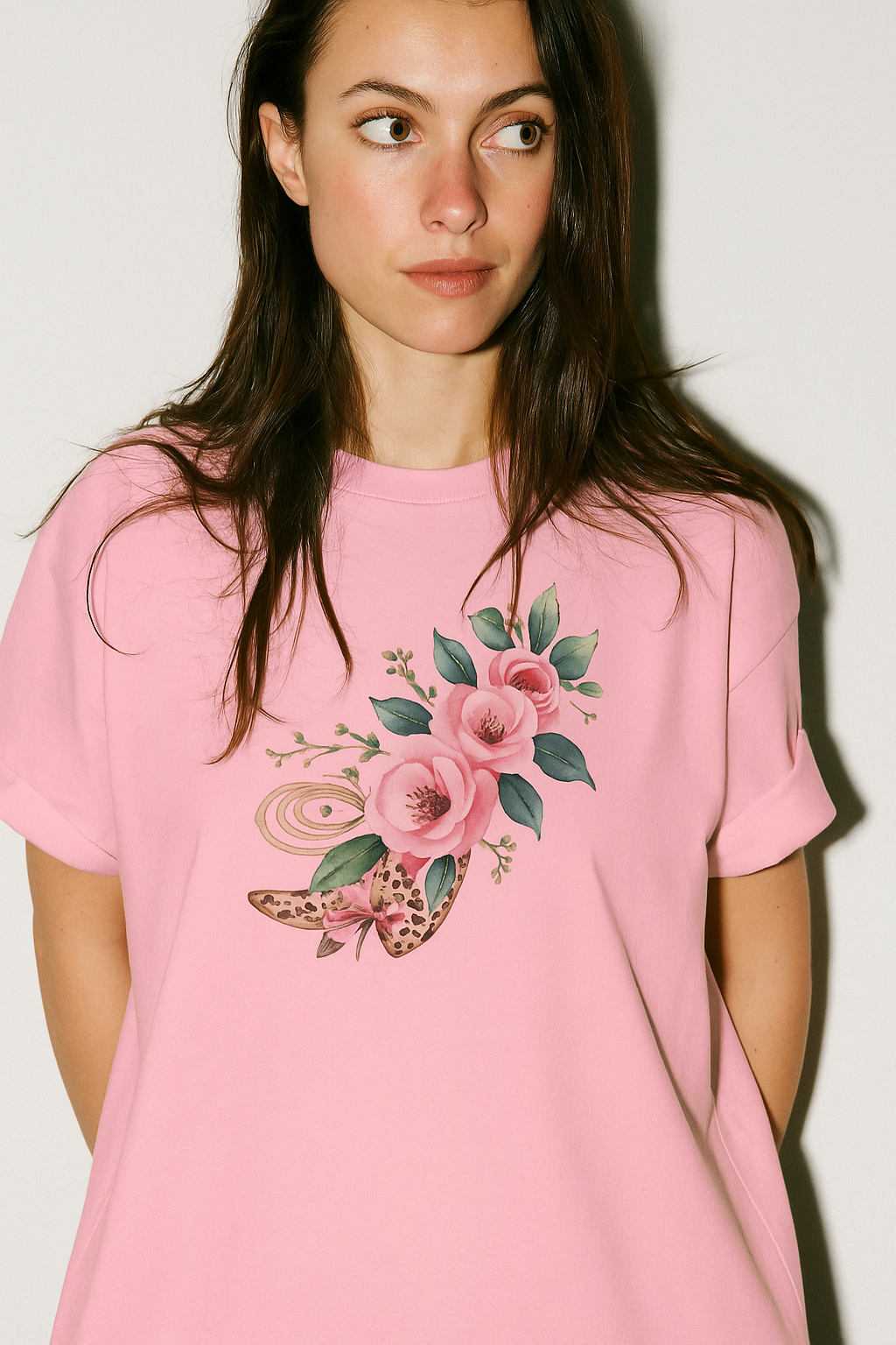 Desert Bloom Rodeo - Organic ribbed neck t-shirt | Lazypink