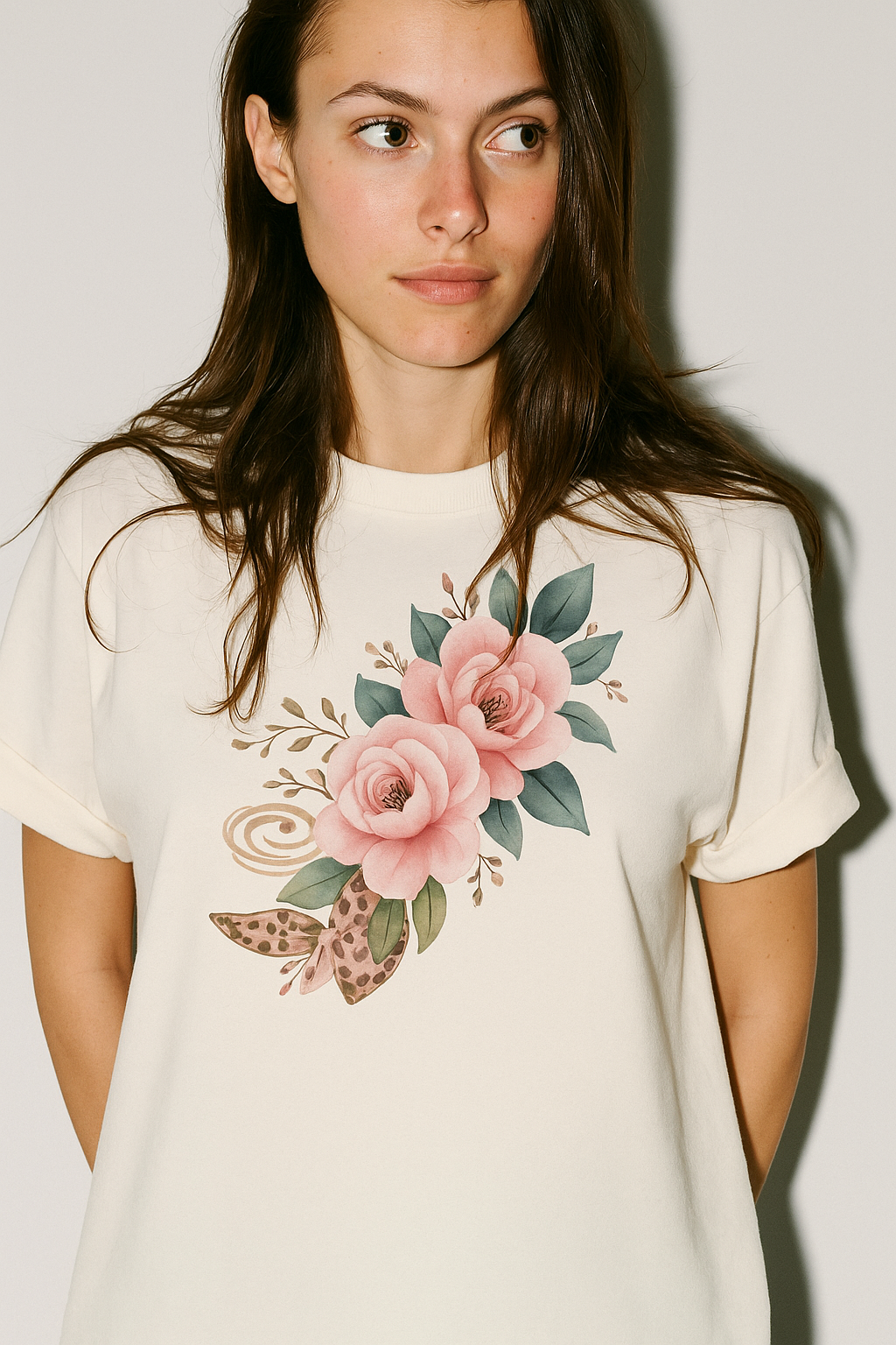 Desert Bloom Rodeo - Organic ribbed neck t-shirt | Lazypink