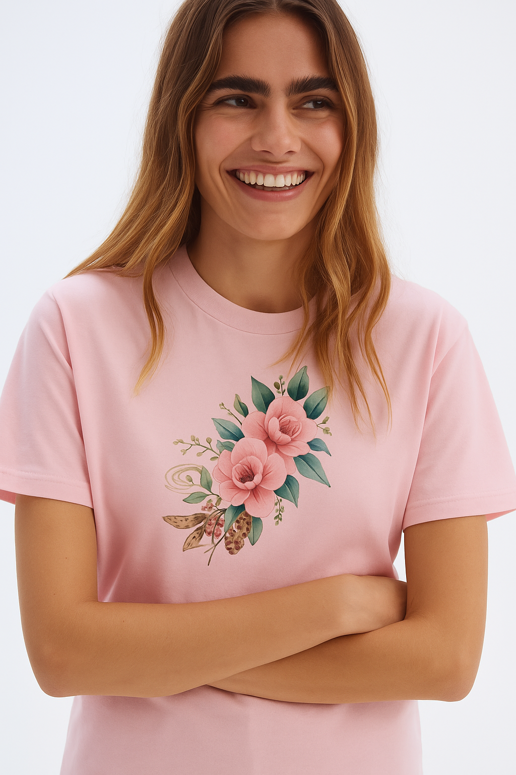 Desert Bloom Rodeo - Organic ribbed neck t-shirt | Lazypink