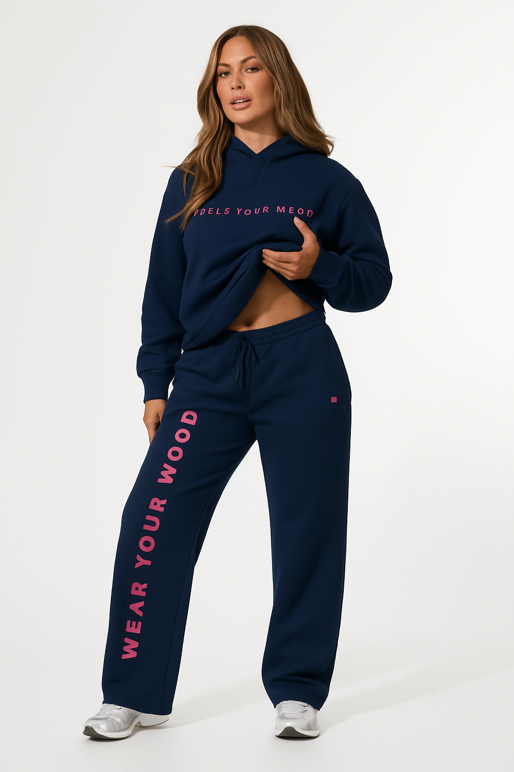 Mood Canvas Set - pairing a cozy organic hoodie with fluid organic wide-leg joggers | Lazypink